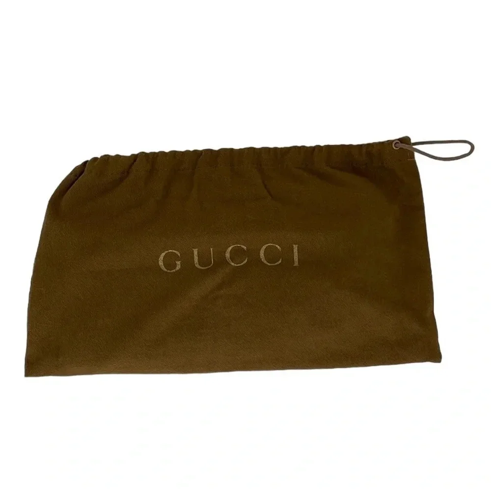 GUCCI Wallet Women's Gold Bronze Folding Magnetic Closure Dust Bag - Picture 3 of 16